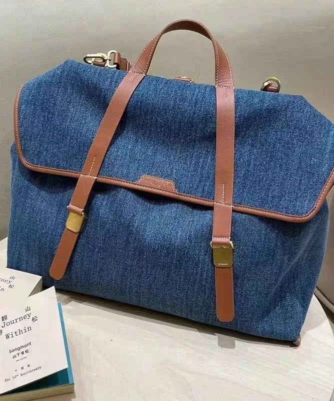 Boutique Blue Large Capacity Denim Backpack Bag Premium Quality Bags, Budget Prices