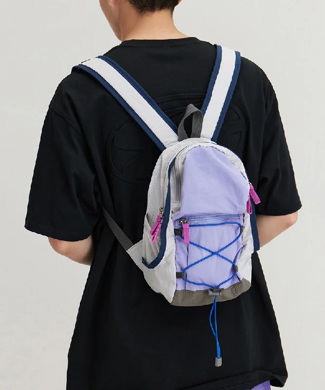 Boutique Purple Zippered Patchwork Outdoors Backpack Bag Elegant Bags With Limited Stock Available Boutique Purple Zippered Patchwork Outdoors Backpack Bag Elegant Bags With Limited Stock Available