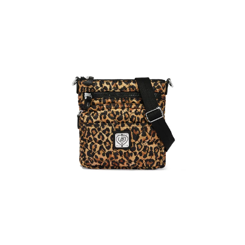 [Brighton] Kallista Messenger-Leopard Premium Handbags With A Touch Of Elegance