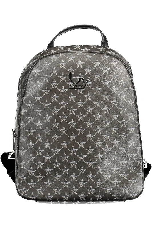 BYBLOS Black PVC Women Backpack Stylish Bags At Unbeatable Prices