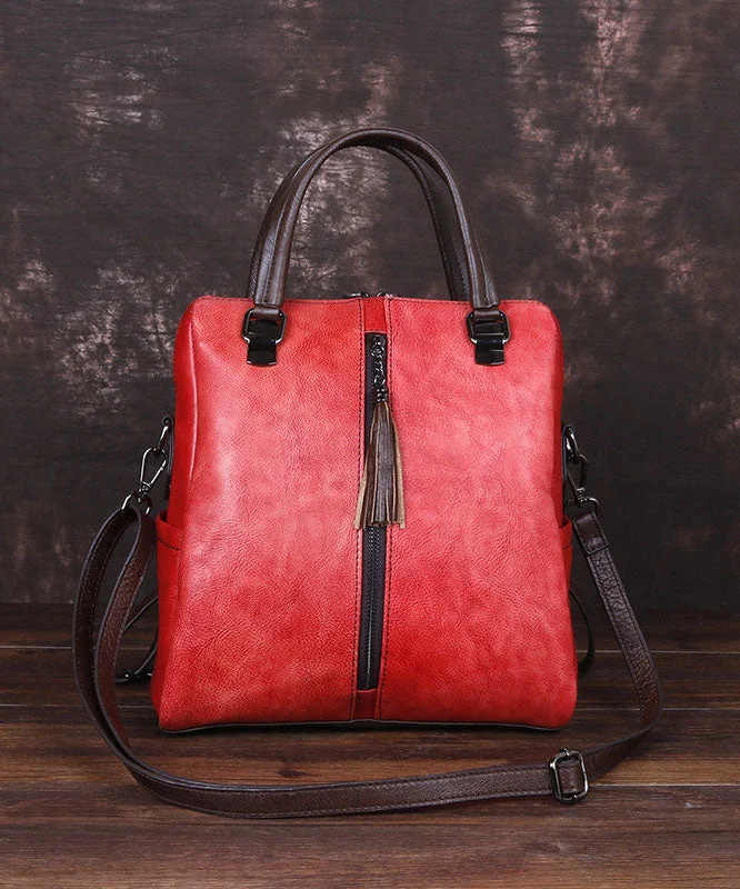 Casual Red zippered Paitings Calf Leather Backpack Bag The Perfect Bag Sale Is Here Casual Red zippered Paitings Calf Leather Backpack Bag The Perfect Bag Sale Is Here