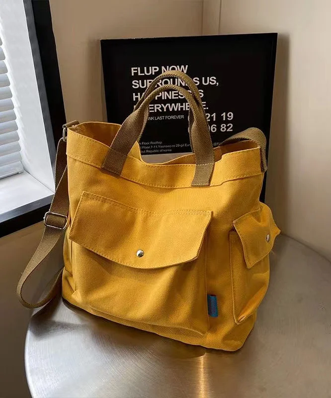 Casual Yellow Solid Durable Large Capacity Canvas Messenger Bag Final Call – Shop Stylish Bags Before They're Gone Casual Yellow Solid Durable Large Capacity Canvas Messenger Bag Final Call – Shop Stylish Bags Before They're Gone
