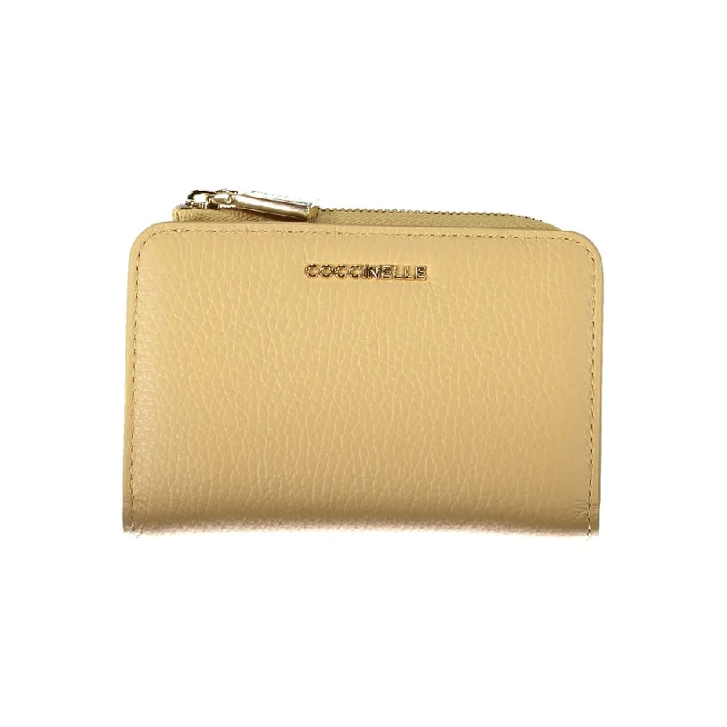 Coccinelle Beige Leather Wallet Statement Bags With Exclusive Savings