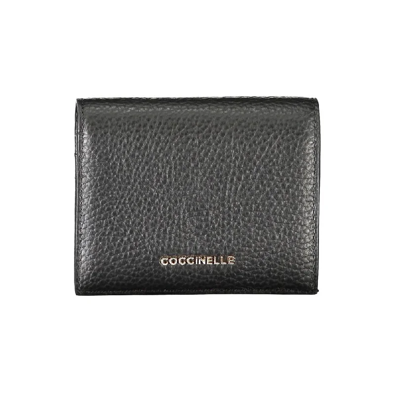Coccinelle Black Leather Wallet Grab Your Favorite Handbags At Discounted Prices