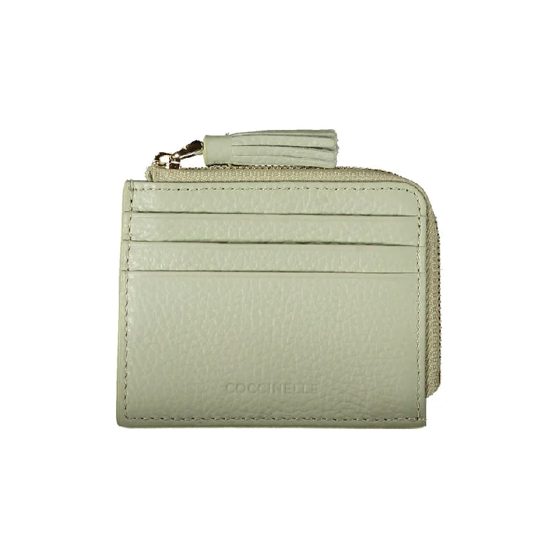 Coccinelle Green Leather Wallet Stylish Totes With Special Discounts
