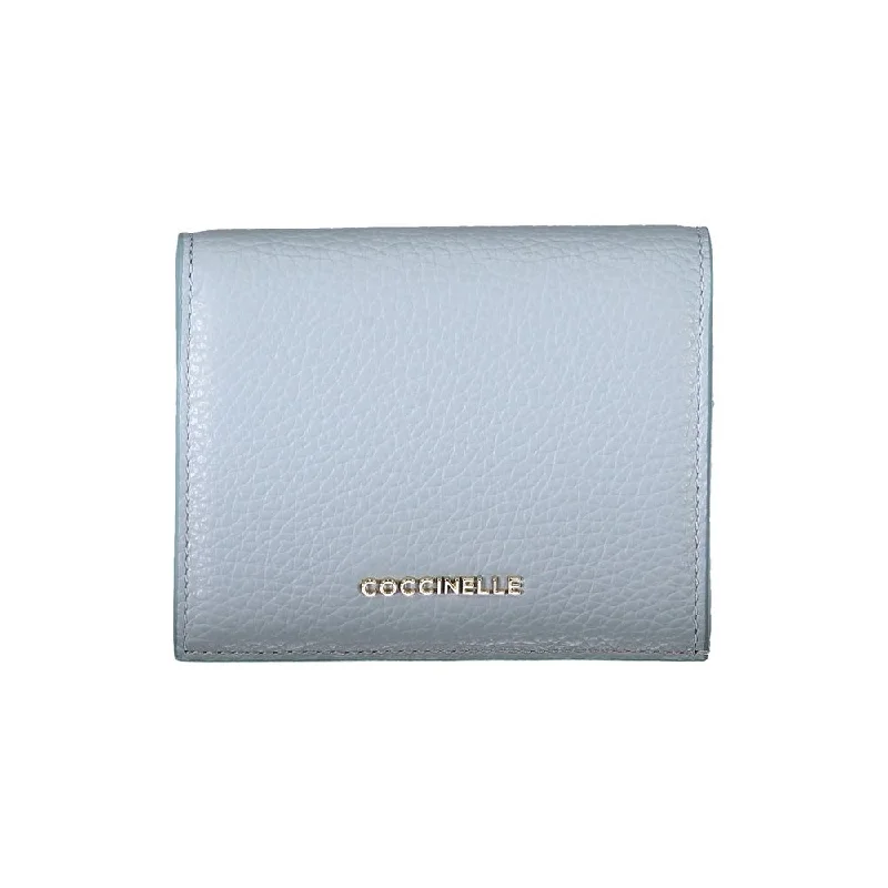 Coccinelle Light Blue Leather Wallet Designer-Inspired Bags At Reduced Prices