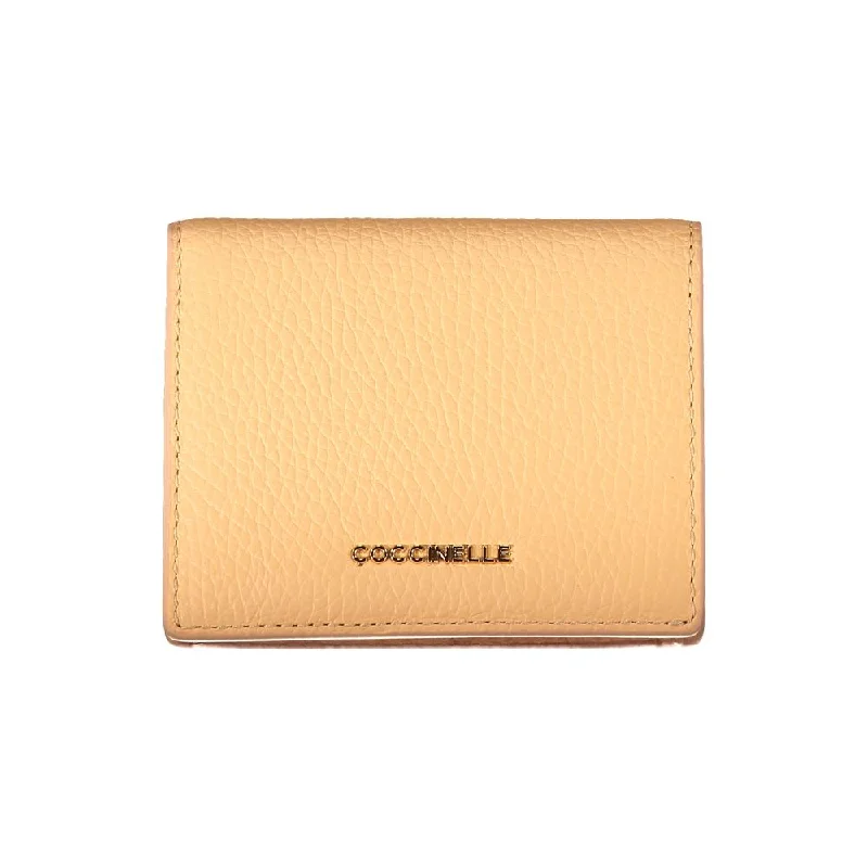 Coccinelle Orange Leather Wallet Fashion-Forward Bags At Limited-Time Offers