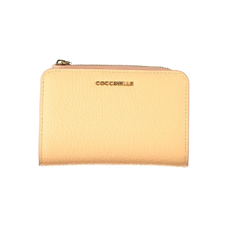 Coccinelle Orange Leather Wallet Trendy Backpacks With Big Discounts