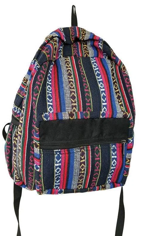 Gheri Backpack Multi Color Striped Design Trendy Handbags At Limited-Time Discounts