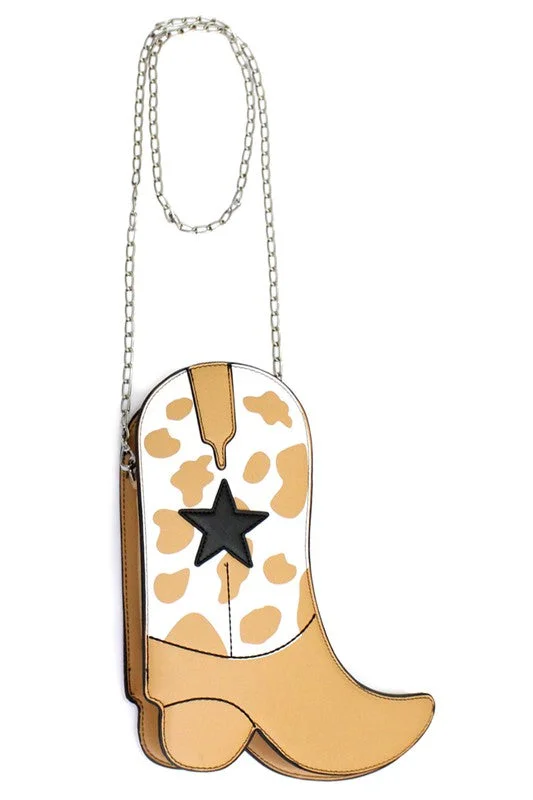 Cowgirl Boot Crossbody - Brown Trendy Backpacks, Huge Markdowns