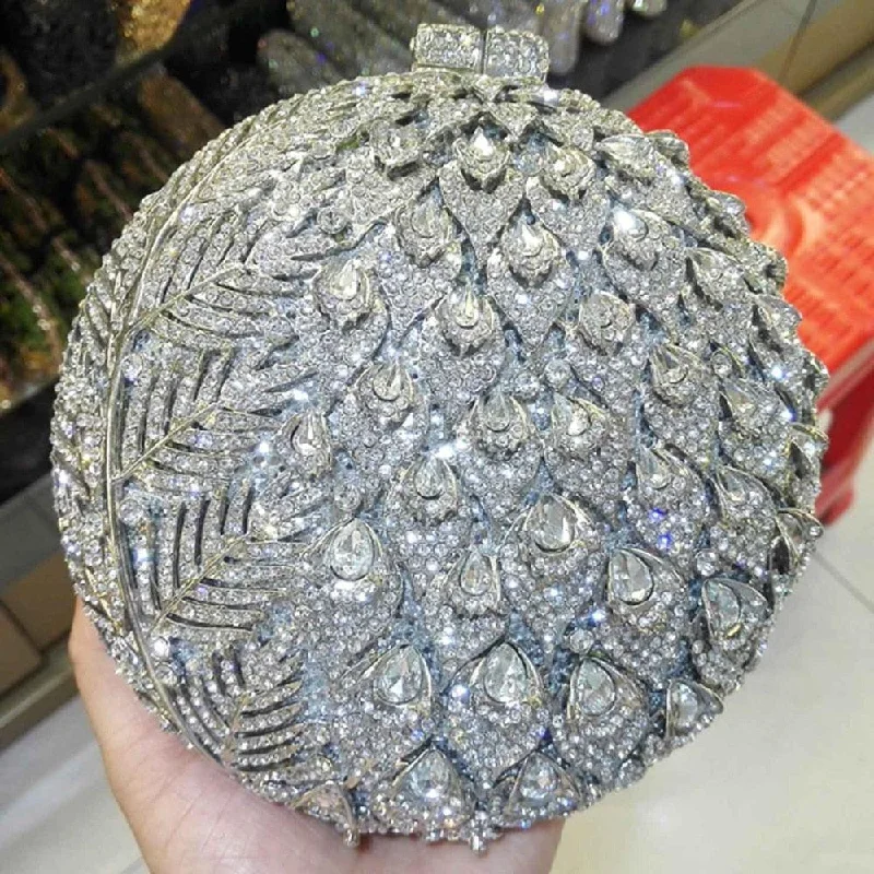 Crystal Ball Evening Clutch Bag Luxury Handbags At Budget-Friendly Rates