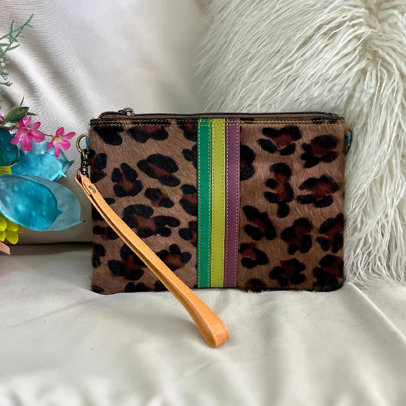 Evie Striped Leather Wristlet and Crossbody- 3 Colors Iconic Handbags At Budget-Friendly Prices