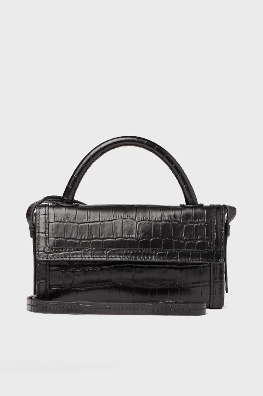 Exclusive Black Croc Phone Crossbody Trendy & Timeless Bags, Now On Sale