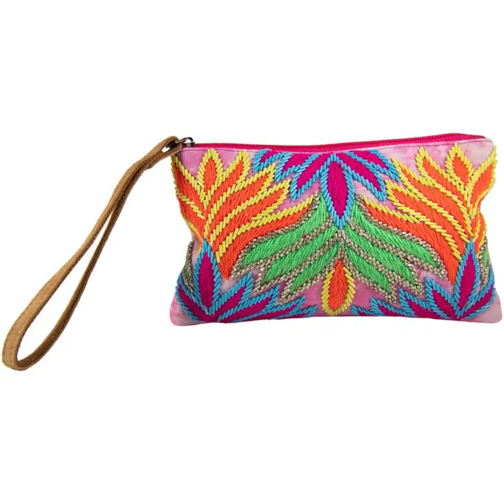Feather Beaded Wristlet Designer-Inspired Bags At Reduced Prices