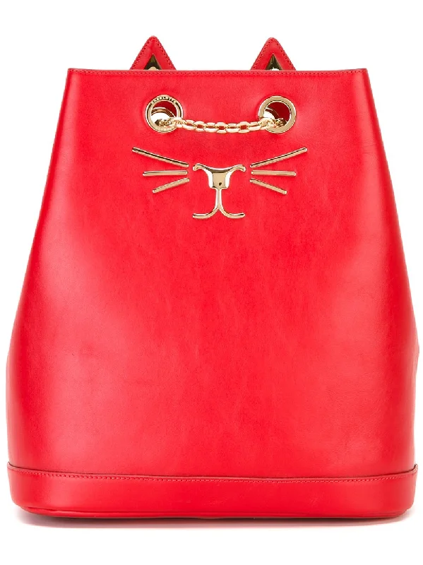 Charlotte Olympia Feline embroidered backpack Luxury Totes, Affordable Prices