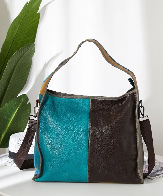 Fine Blue Patchwork Paitings Calf Leather Messenger Bag Must-Have Bags, Big Discounts Fine Blue Patchwork Paitings Calf Leather Messenger Bag Must-Have Bags, Big Discounts