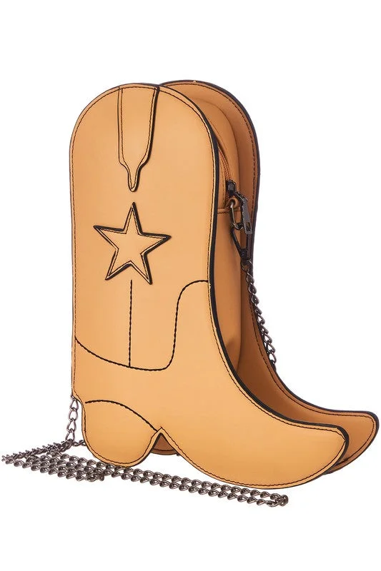 Giddy Up Crossbody Boot Bag- Taupe Fashion-Forward Bags, Now On Sale