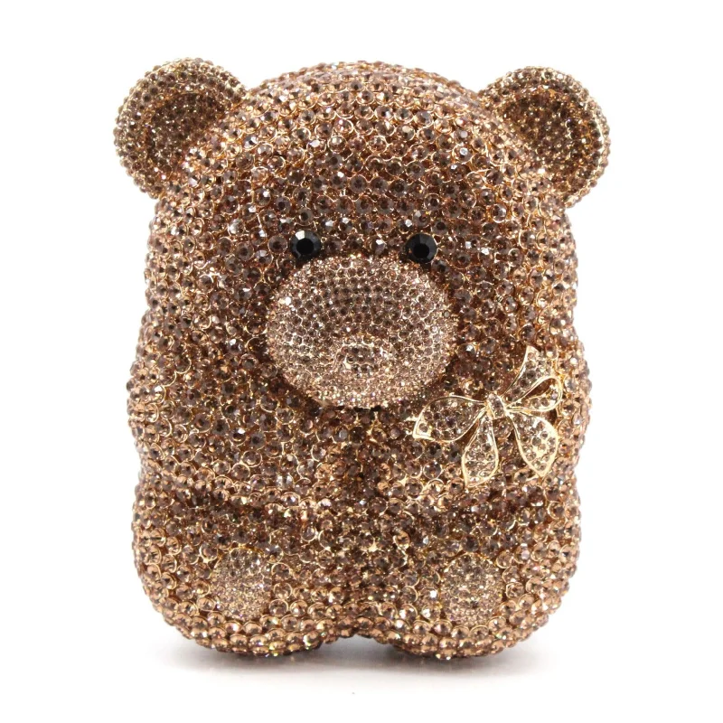 Gold Bear Clutch Elegant Purses At Clearance Prices