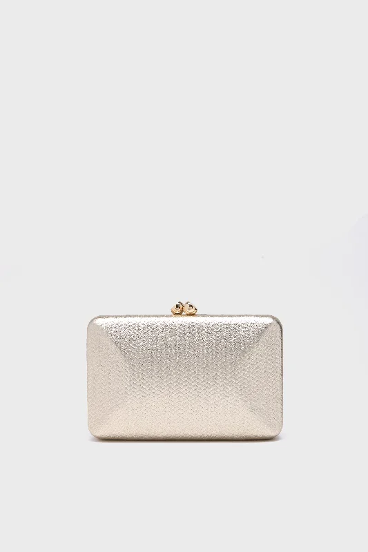 Gold Chica Metallic Textured Clutch The Handbag Sale You've Been Waiting For
