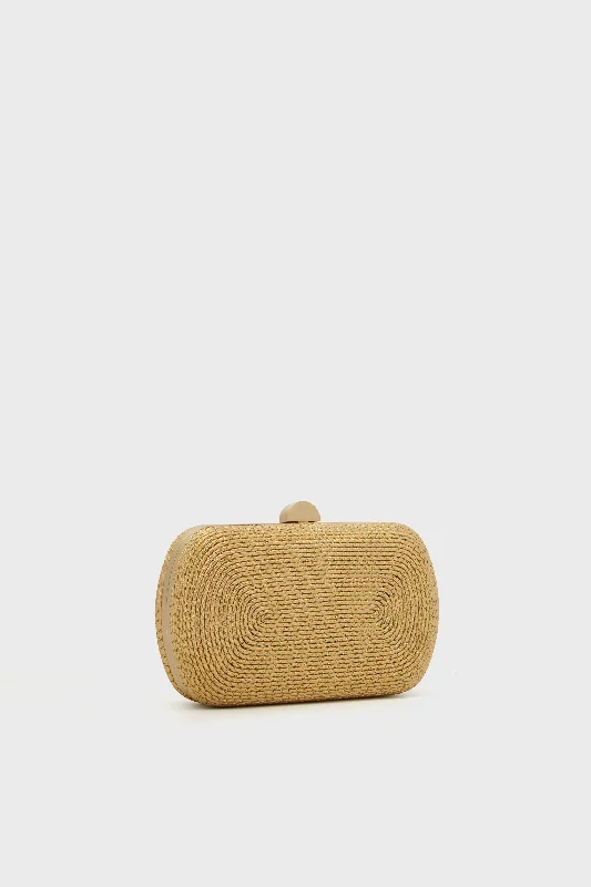 Gold Martina Coiled Rope Clutch Chic Crossbody Bags, Limited Offers