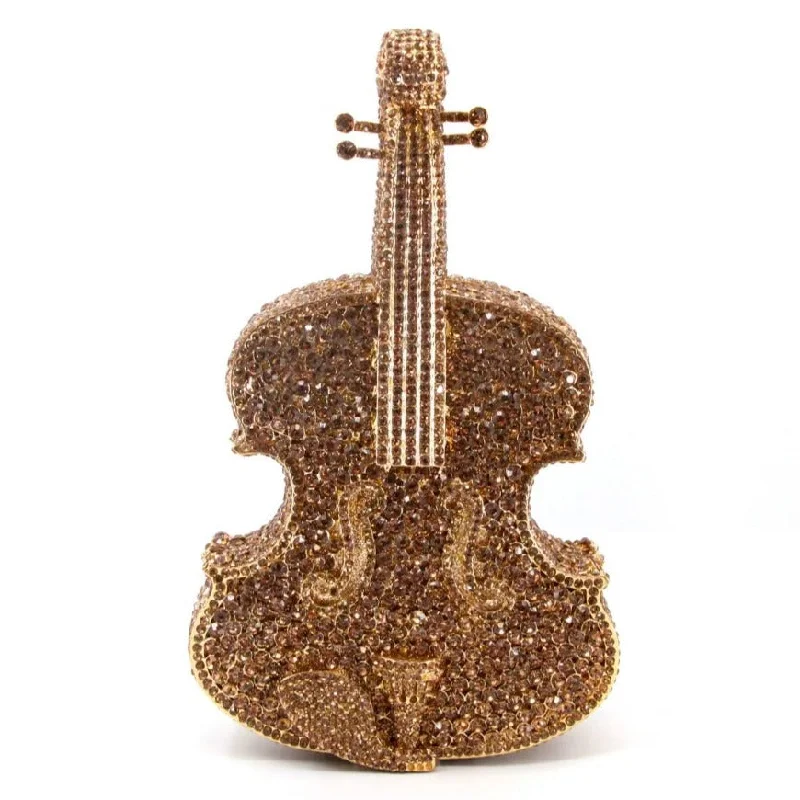 Gold Violin Clutch Iconic Fashion Bags At Unbeatable Savings