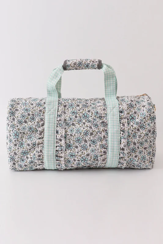 Green floral travel bag Trendy Handbags At Limited-Time Discounts