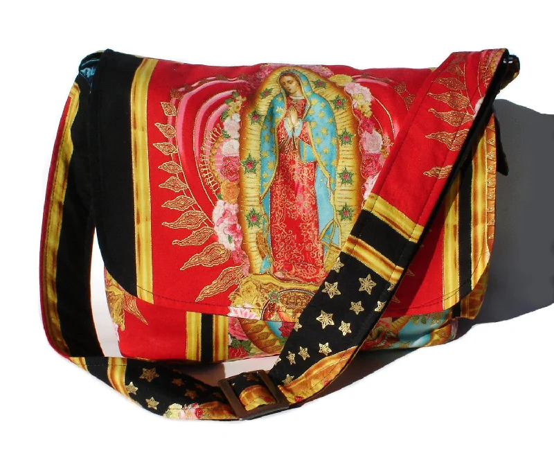 Guadalupe, Virgin Mary Mexican Art Messenger Bag #MB535 Stylish Totes, Special Discounts Guadalupe, Virgin Mary Mexican Art Messenger Bag #MB535 Stylish Totes, Special Discounts