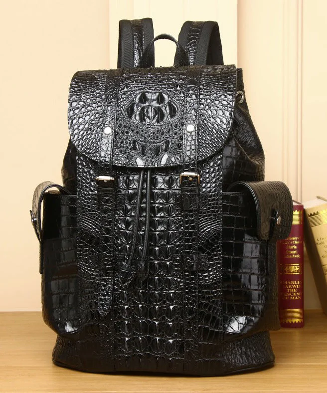 Handmade Black Large Capacity Calf Leather Backpack Bag Trendy Handbags At Limited-Time Discounts Handmade Black Large Capacity Calf Leather Backpack Bag Trendy Handbags At Limited-Time Discounts