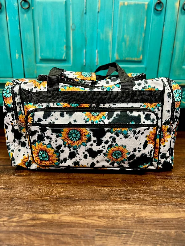 Herd in Sunflowers Large Duffle Bag Iconic Handbags At Budget-Friendly Prices