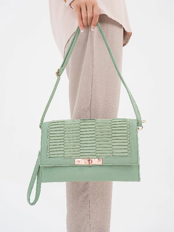 Pleated Flap Clutch Handbag Deals You'll Love
