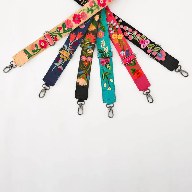 Karma Living -Crewel Embroidery Bag Strap Trendy Purses At Unbeatable Discounts