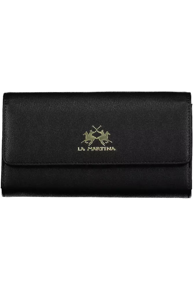 La Martina Black Polyethylene Women Wallet Elegant Purses At Clearance Prices