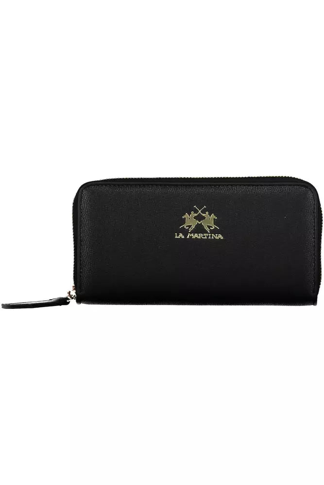 La Martina Black Polyethylene Women Wallet Trendy Backpacks With Big Discounts