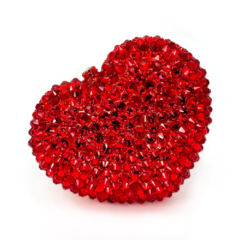 Lace Red Heart Clutch Trendy And Timeless Handbags Now On Sale