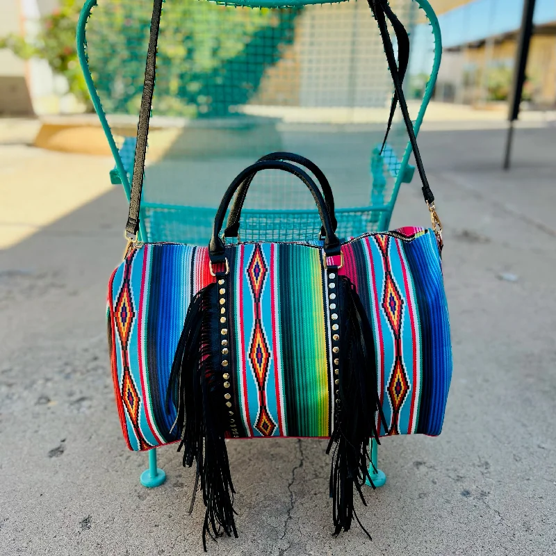 Painted Warrior Large Serape/Aztec Duffle Bag* Fashion Bags, Limited Offer