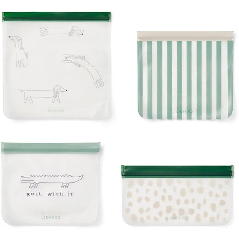 Liewood Clive Travel Bag 4-Pack Peppermint Multi Mix Designer Bags At Lower Prices