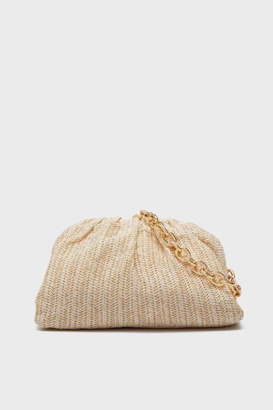 Light Raffia Slouchy Clutch Must-Have Bags, Big Discounts