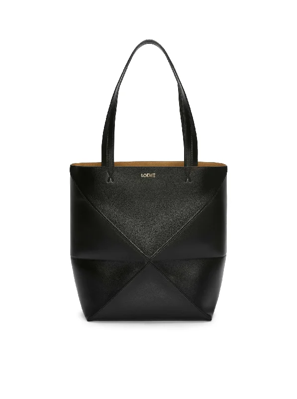 Puzzle Fold Tote bag in shiny calfskin Elegant Bags, Limited Stock