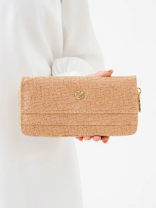 Snake Textured Zip Wallet Fashion Bags, Limited Offer