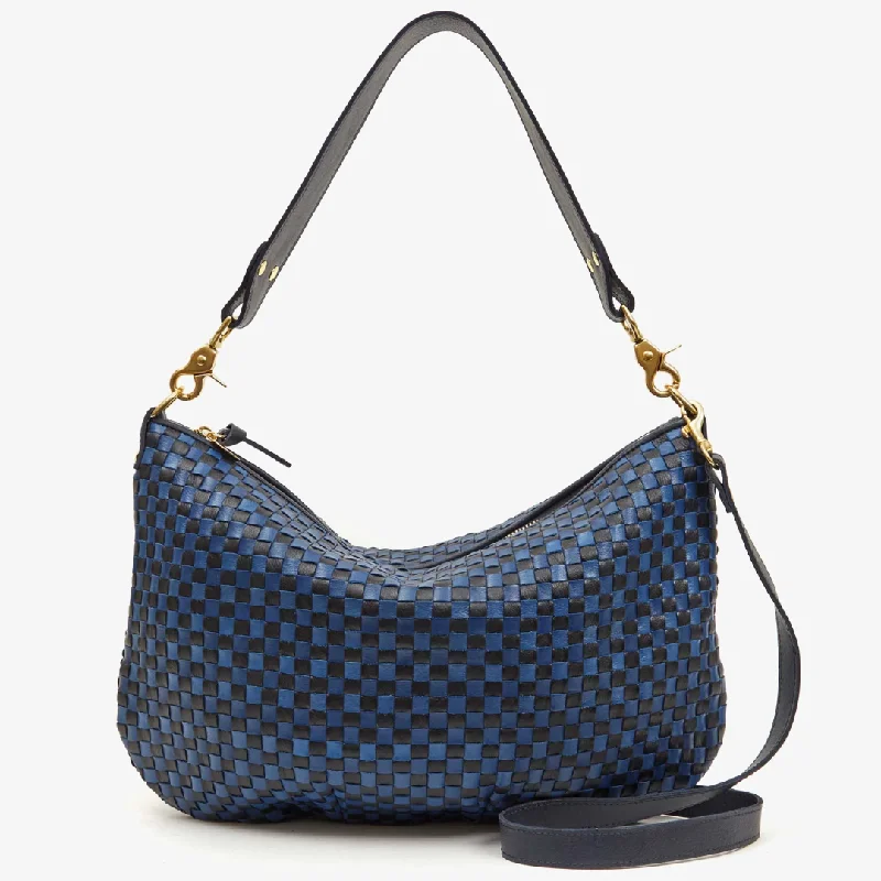 Moyen Messenger (Woven Checker Dark Blue) Stylish Bags At Unbeatable Prices