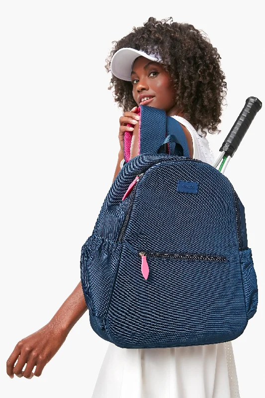Navy Courtside Tennis Backpack Stylish Handbags With Exclusive Online Discounts