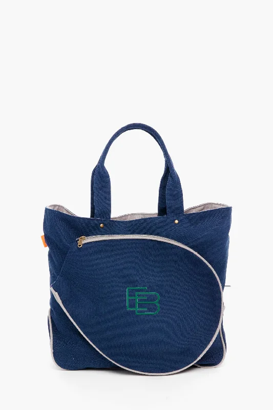 Navy Monogrammed Tennis Tote Sleek And Stylish Handbags At Lower Prices