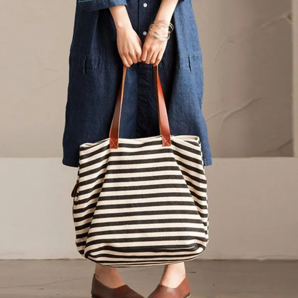 navy stripe women casual classic shoulder bag Handbag Deals You'll Love