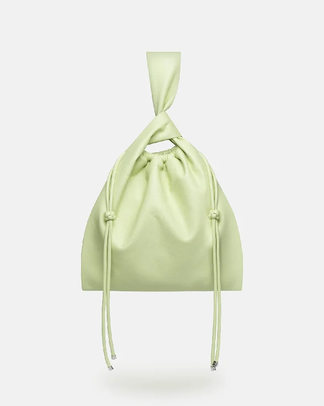 Jen Drawstring - Drawstring Okobor™ Alt-Leather Clutch Bag - Shadow Lime Big Savings On Totes, Crossbody Bags, And More Jen Drawstring - Drawstring Okobor™ Alt-Leather Clutch Bag - Shadow Lime Big Savings On Totes, Crossbody Bags, And More