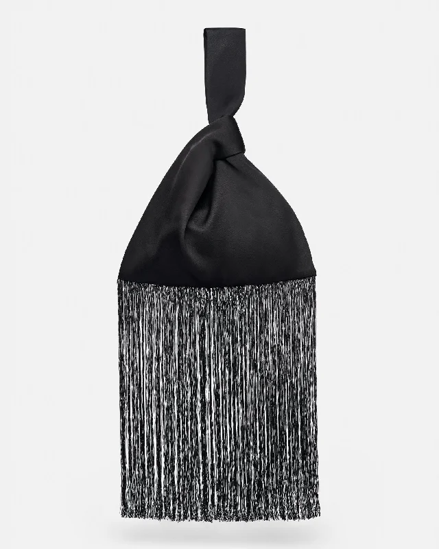 Jen Fringe - Tech Satin Clutch Bag - Black Timeless Handbags Now At Special Discounts Jen Fringe - Tech Satin Clutch Bag - Black Timeless Handbags Now At Special Discounts