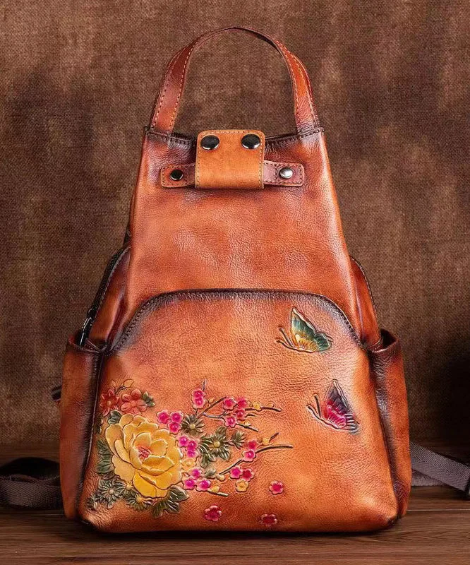 Original Design Brown Cowhide Embossed Backpack Bag Upgrade Your Look With Our Bag Sale Original Design Brown Cowhide Embossed Backpack Bag Upgrade Your Look With Our Bag Sale