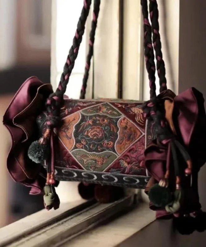 Original Ethnic Style Linen Embroidery Ruffled Messenger Bag Stylish Bags, Unbeatable Prices Original Ethnic Style Linen Embroidery Ruffled Messenger Bag Stylish Bags, Unbeatable Prices