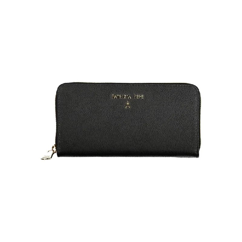 Patrizia Pepe Black Leather Wallet Premium Quality Bags At Affordable Prices