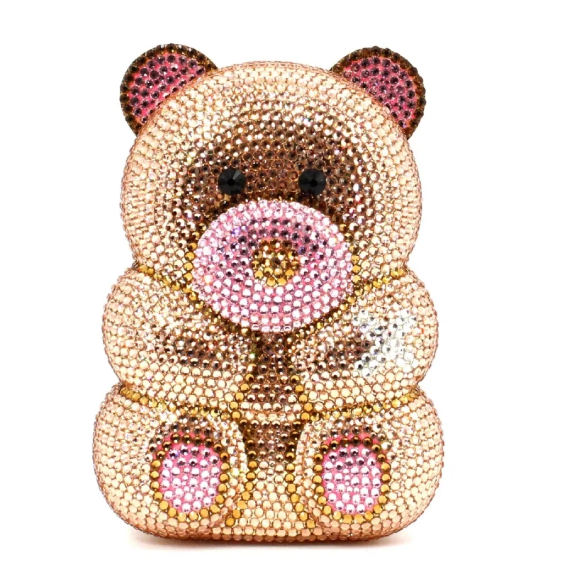 Peach Teddy Bear Clutch Flash Sale On Elegant Bags – Limited Stock Available