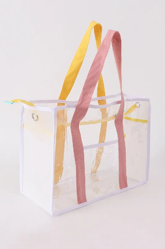 Pink clear waterproof beach travel bag Premium Handbags At Exclusive Prices